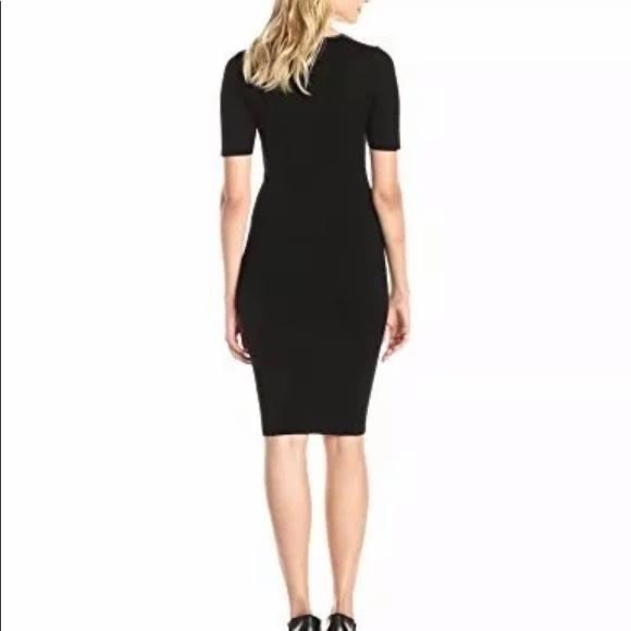 Elie Tahari Caroline Short Sleeve Wool Sweater Dress Charcoal‎ Black - Picture 7 of 8